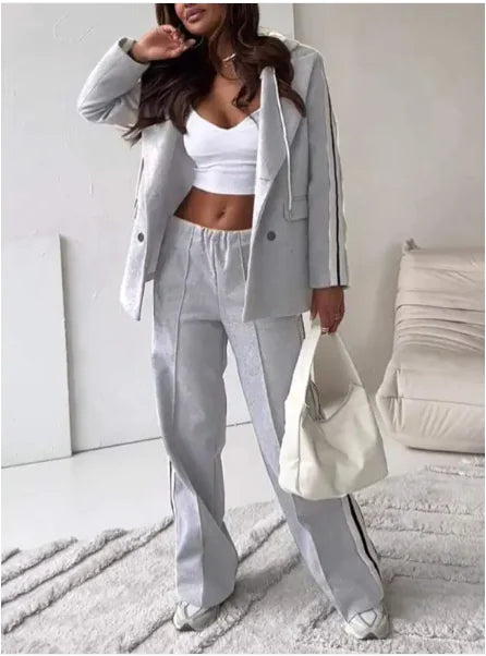 Chic Ribbon Hooded Lounge Set