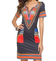 Cultural Elegance Slim Dress