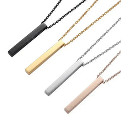 Trendy Stainless Steel Pillar Pendant For Men & Women