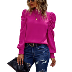 Women's Casual Shirt With Puff Sleeves