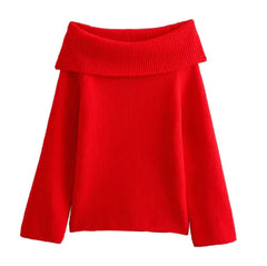 Women's Solid Color Pullover Sweater