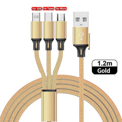 3 In 1 Fast Charging Cable Cord