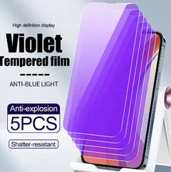 5-Pack 9D Anti-Blue Light Screen Protectors for iPhone