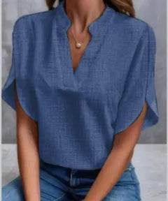 Women's Chiffon V-neck Shirt