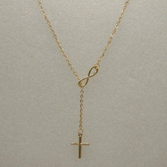 Infinity Cross Silver Necklace