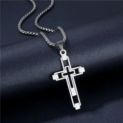 Trendy Stainless Steel Pillar Pendant For Men & Women