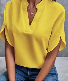 Women's Chiffon V-neck Shirt